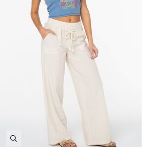 Roxy white casual swim beach pool cover up pants
